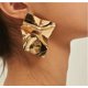 thumbnail image 4 of 1 par (oro) Pendientes cuadrados irregulares geométricos Pendientes cuadrados con textura dorada vintage Pendientes exagerados martillados con personalidad punk Cuadrado dorado Sincero Electrónica, 4 of 5