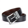 thumbnail image 2 of Men Genuine Leather Belts Adjustable Casual Dress Belt for Jeans Work Size 30-40, 2 of 8