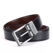 Men Genuine Leather Belts Adjustable Casual Dress Belt for Jeans Work Size 30-40