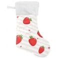 thumbnail image 2 of SKYSONIC Strawberry Christmas Stocking Personalized Large Candy Stocking Hanging Gift Xmas Stockings Decoration for Family Holiday Party Ornaments Decor Fireplace, 2 of 7