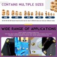 thumbnail image 2 of Swpeet 300Pcs 5 Values M2 M3 M4 M5 M6 Female Thread Knurled Nuts Brass Threaded Insert Embedment Nuts Hydraulic Welded Joint Injection Molding Assort, 2 of 7