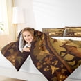 thumbnail image 4 of jejeloiu Wildlife Bear Deer Queen Comforter Set,Country Floral Flowers Bedding Sets,Beige Brown Bedding Comforter Set For Boys,Super Cozy Room Decor Reversible,3-Piece, 4 of 8