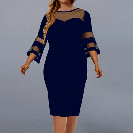 

Giligiliso Clearance Summer Dresses For Women 2023 Women S Large Size Mesh Gauze Patchwork Dress Package Hip Skirt