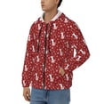 thumbnail image 3 of Honeii Christmas Deer Head Print Hoodies for Men, Pullover & Full Zip, Breathable Zip up Hoodie, Sweatshirt-Small, 3 of 5