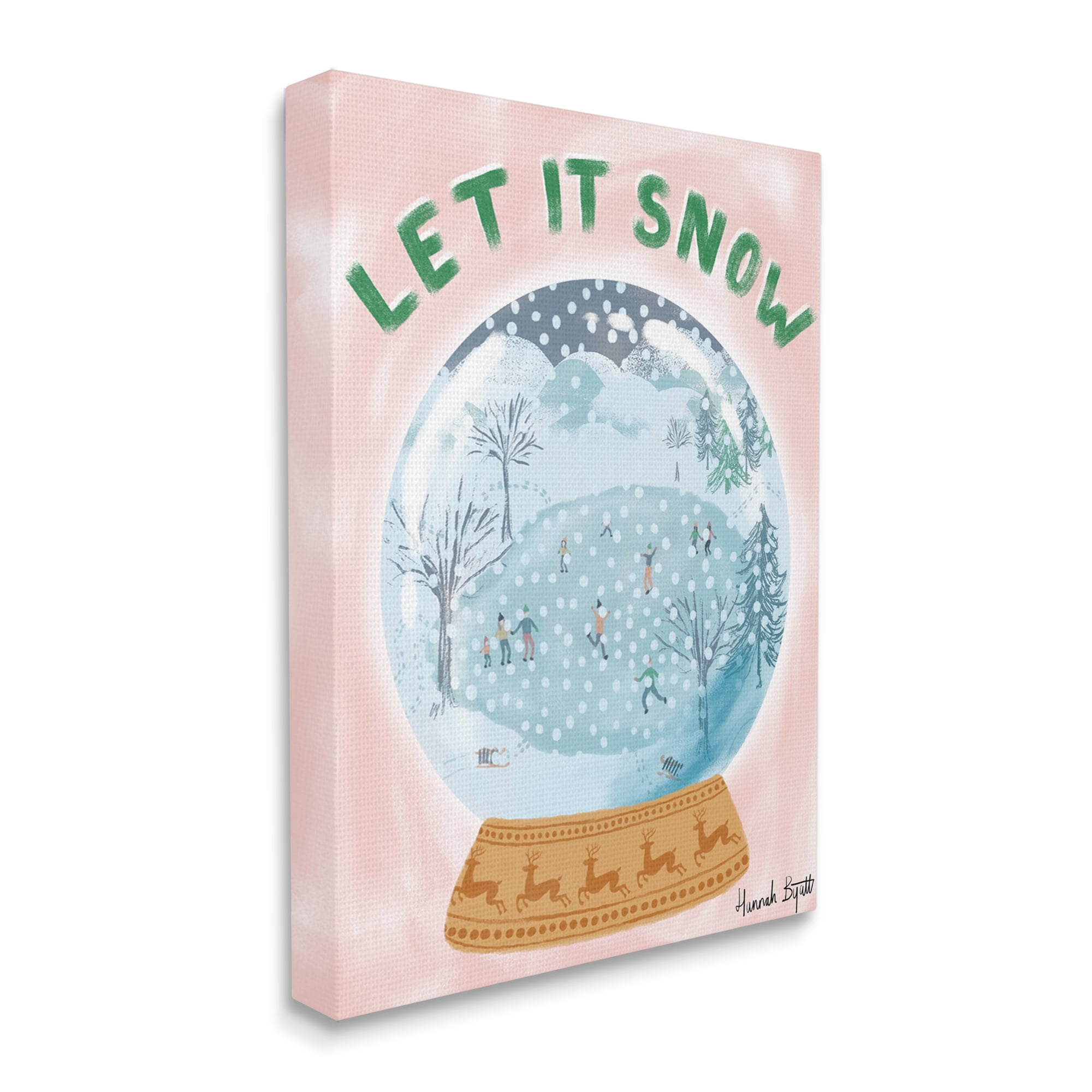 Stupell Industries Let It Snow Globe Holiday Painting Gallery Wrapped Canvas Print Wall Art, 30 x 40