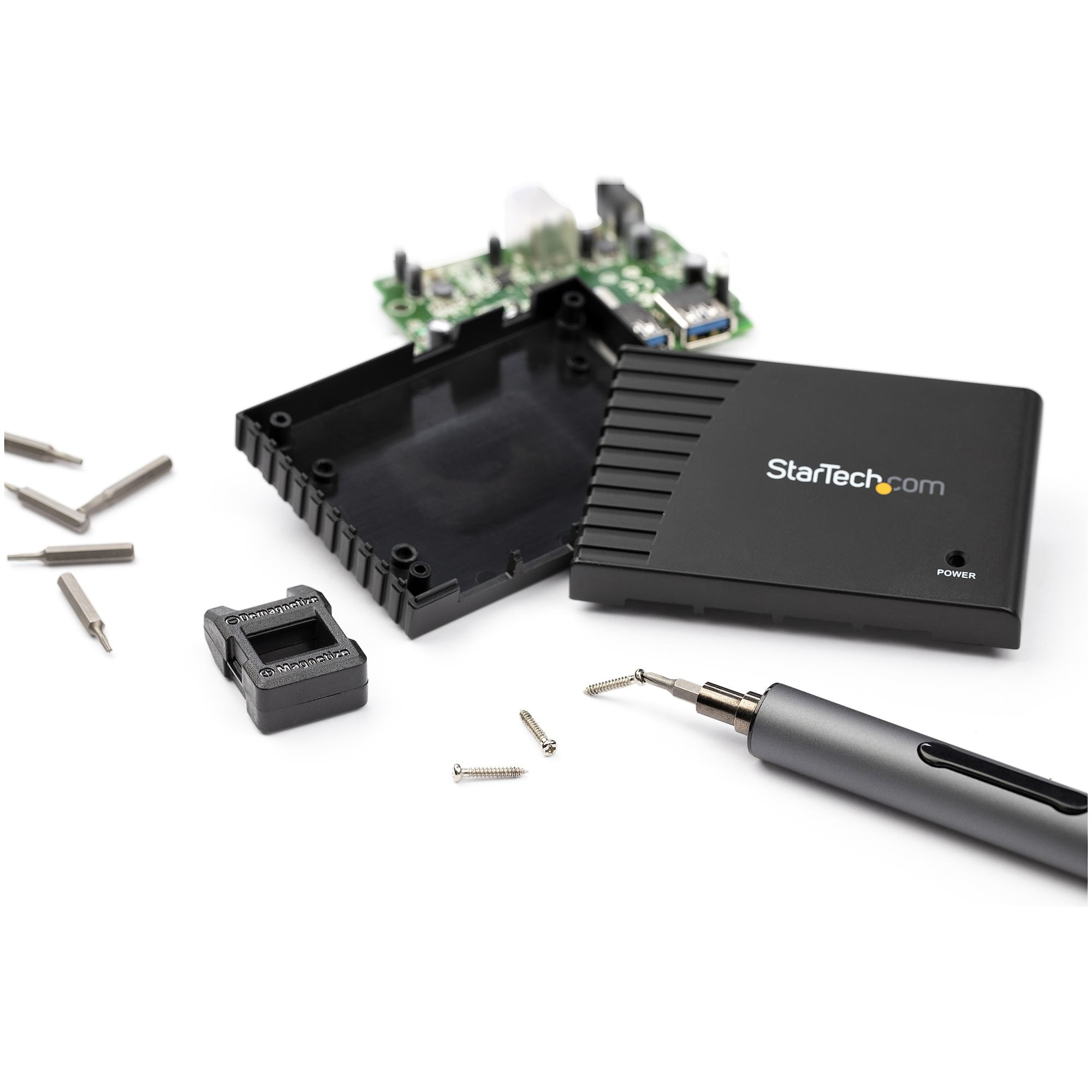 Startech.com 20-bit Electric Precision Screwdriver Set, Portable Mini Powered Bit Driver Kit For Electronic, Lptop, Computer, Tablt & Phone Repair, Magnetic, Cordlss, Compact - Screwdriver Set W/case