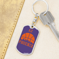 thumbnail image 6 of Phoenix Basketball City Purple Swivel Keychain Dog Tag Stainless Steel or 18k Gold, 6 of 10