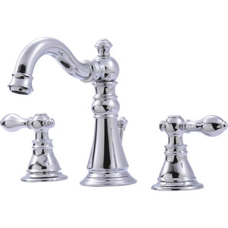Chrome Lavatory Drain - Ultra Faucets UF55110 2-Handle Chrome Lavatory Faucet with Pop-Up Drain