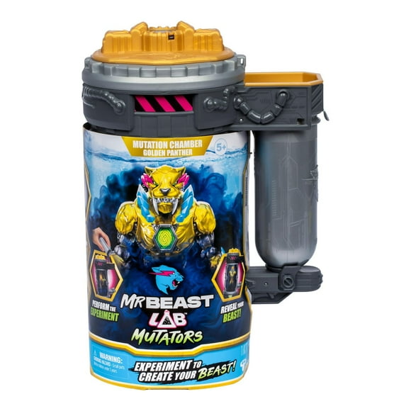Chambre de mutation du laboratoire MrBeast. Expérimentez pour créer votre bête. Libérez la panthère dorée exclusive Mutez la bête ultime