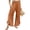 Orange, variant on Admvng Womens Linen Pants Ruffle Hem Wide Leg Casual Summer Boho Trousers with Side Pockets