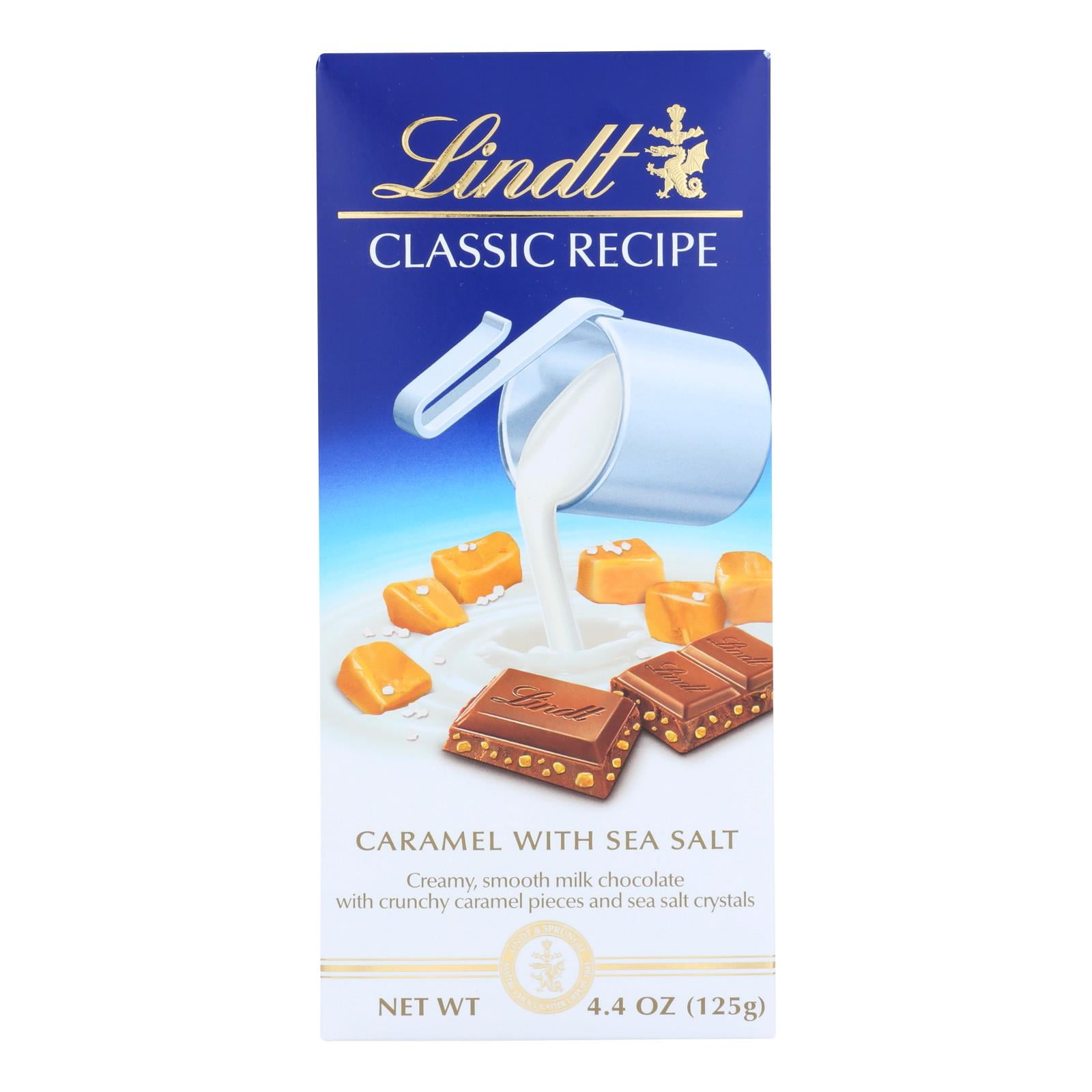 Lindt CLASSIC RECIPE Caramel with Sea Salt Chocolate Bar, Chocolate