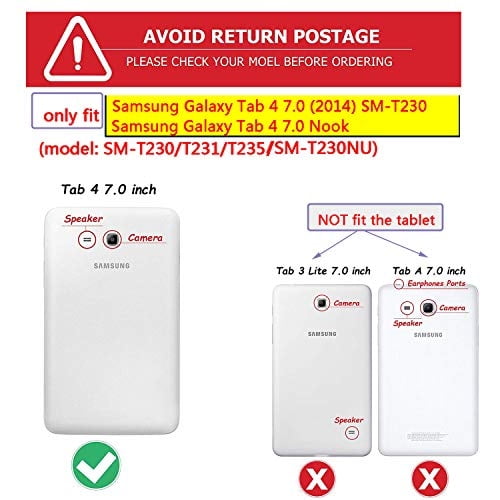 UuCovers Galaxy Tab 4 7.0 pulgadas Tablet 2014 (SM-T230/T231/T235/T230