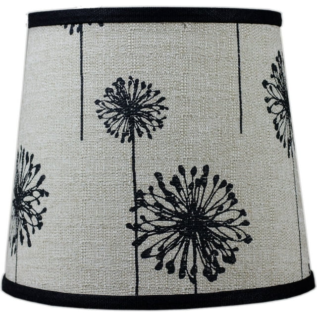 Black Dandelion Print Shade