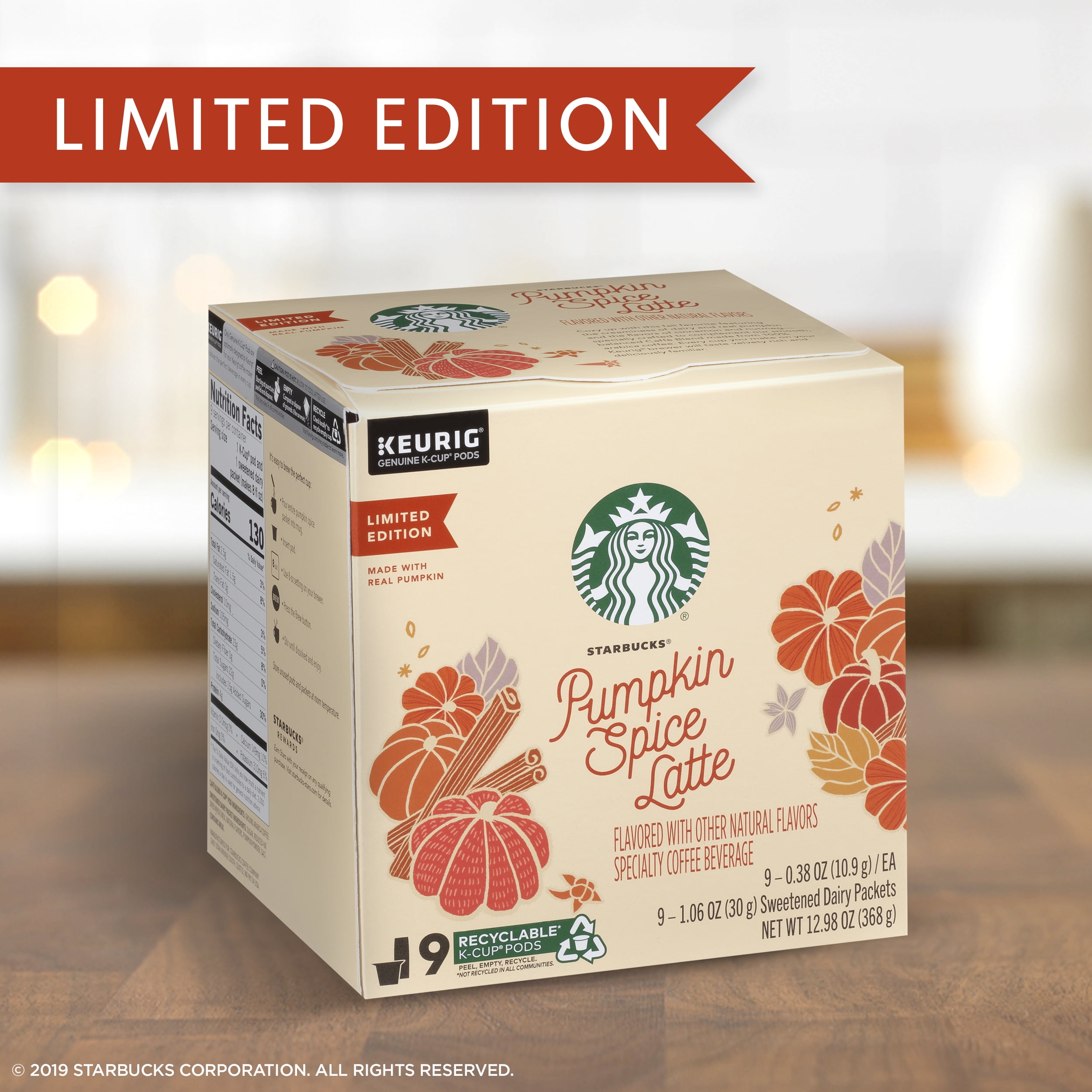 Starbucks Pumpkin Spice Caffe Latte 