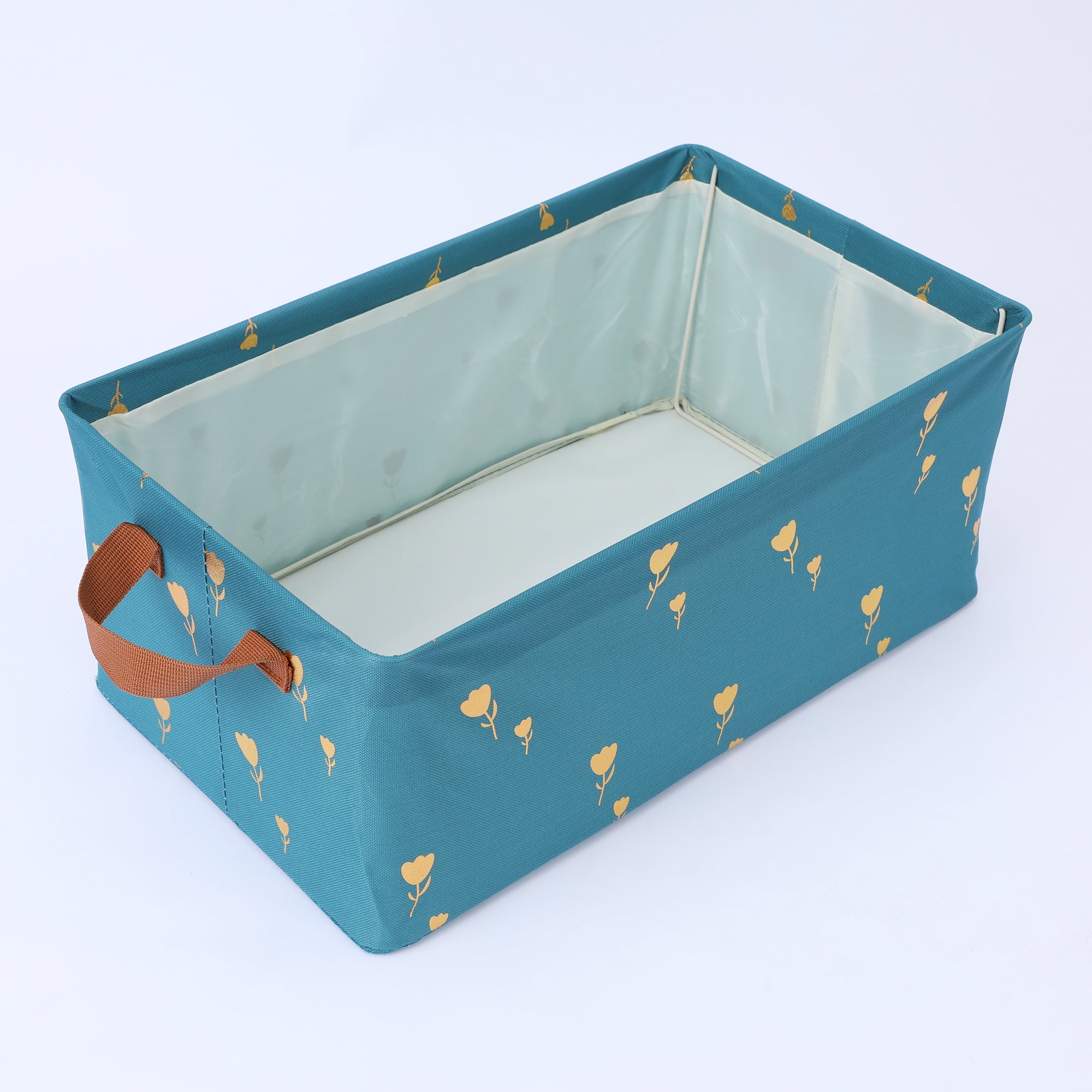 Unique Bargains Fabric Storage Cube Storage Bin Storage Basket Green