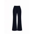 thumbnail image 4 of Women's High-Waisted Flare Pants, Front Seam Detail, Stretch Fabric, Suitable For Casual, Formal Occasions And Parties, Black, 4 of 5