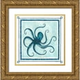 thumbnail image 1 of Shamp, Cindy 12x12 Gold Ornate Wood Framed with Double Matting Museum Art Print Titled - Octopus II Frame, 1 of 4
