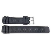 Black 18mm Casio Style Replacement Silicone Watch Band