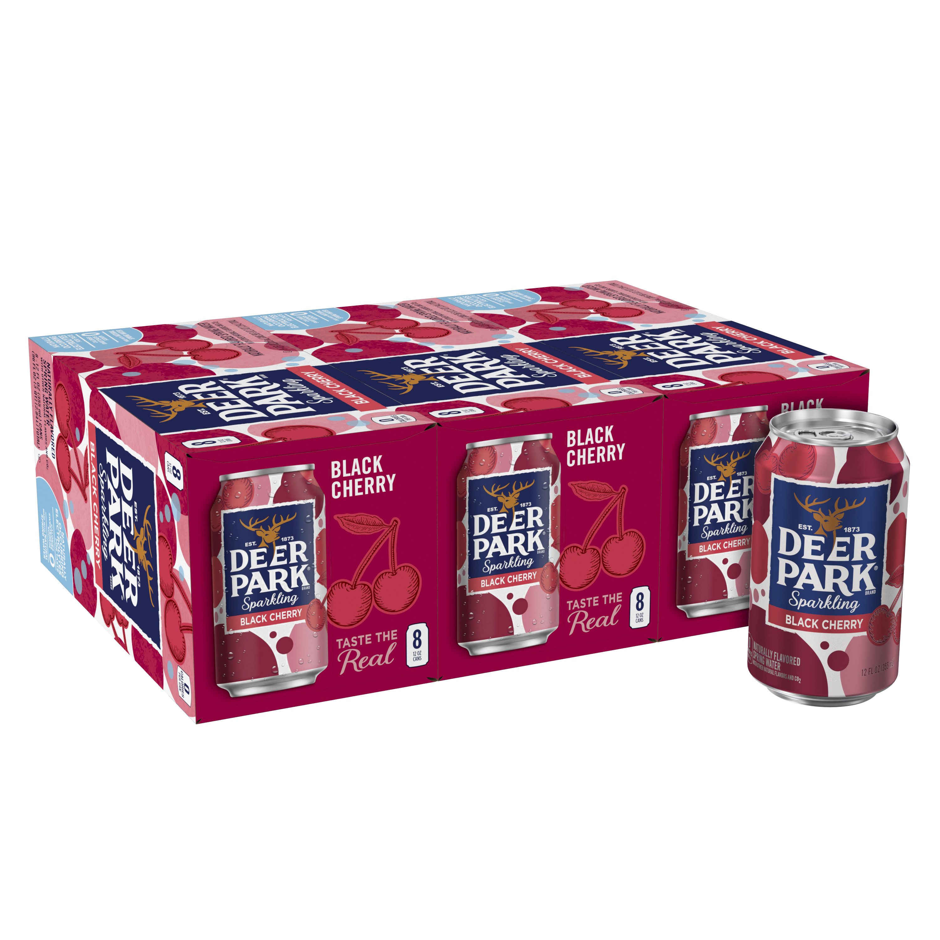 Deer Park Sparkling Water, Black Cherry , 12 oz. Cans (24 Count