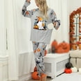 thumbnail image 5 of Womens Pajamas Halloween Two Piece Pumpkin Ghost Print Raglan Stripe Jogger Pants Sets Women Pjs Sets, 5 of 7
