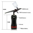 Best Airbrush With Compressor Kit 20CC 40CC Hopper Gun Replace Battery
