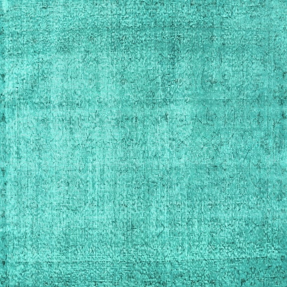 Ahgly Company Indoor Square Persian Turquoise Blue Traditional Area Rugs, 5' Square