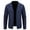 Dark Blue, variant on ohmzyzo Men's Long Sleeve V Neck Cardigans Casual Button Down Sweaters Slim Fit Knitted Thermal Coats Solid Color Outerwear with Pockets Dark Blue L