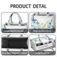 thumbnail image 4 of Large Capacity Tote Bag,White Flower Butterfly Pattern Handbag Fashion Luxury Tote Bag,15.7"x13"x 5.1" Inches,Laptop Compatible, 4 of 6