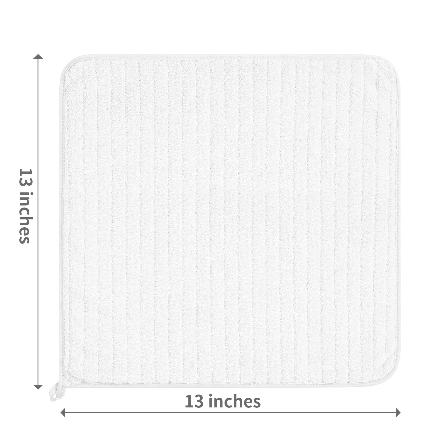 Jessy Home 24 Pack White Stripe Washcloths for Bathroom 13x13 Inch Ultra Soft Hand Face Towels
