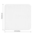 thumbnail image 6 of Jessy Home 6 Pack White Stripe Washcloths for Bathroom 13x13 Inch Ultra Soft Hand Face Towels, 6 of 9