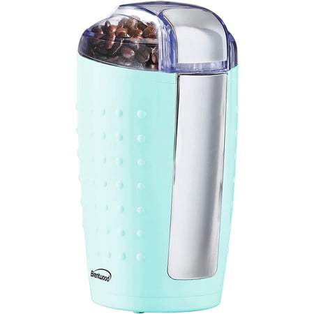 Brentwood CG-158BL 4 Ounce 150 Watt 1 Touch Operation Coffee Spice Grinder, Blue