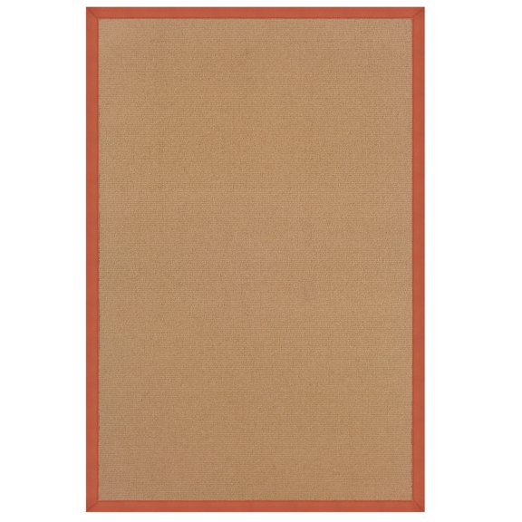 Linon Athena Accent Rug, Cork with Burnt Orange, 1.1ft x 2.1ft