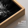 thumbnail image 4 of IDEA4WALL Framed Canvas Art Wall Decor White Tiger Animals Wildlife Photography Realism Modern Closeup Dramatic Black and White for Dorm Home Office - 16"x24", 4 of 4
