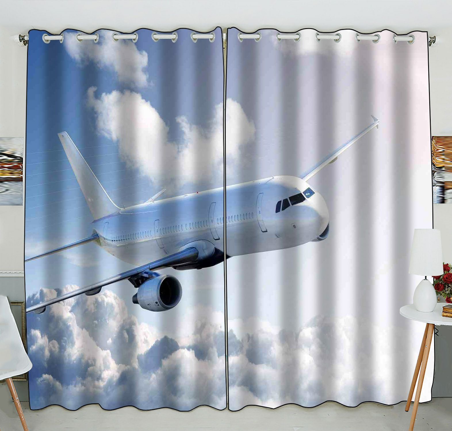 ZKGK Airplane Window Curtain Drapery/Panels/Treatment For Living Room