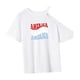 thumbnail image 5 of Camiseta para mujer verano ajuste regular cuello redondo camiseta básica para trabajo camping playa SG, 5 of 7