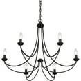 thumbnail image 6 of MRN5006IB Quoizel Lighting Mirren Chandelier 6 Light Steel     -Traditional Installation, 6 of 10