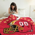 thumbnail image 3 of Kansas City Custom Throw Blanket 60 * 80, Throw Blankets Printed with Any Name and Number for Men Women, Personalized Football Gifts for Fans, 3 of 6