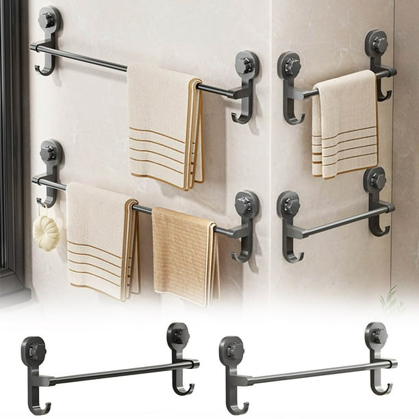 Toallero con Ventosa | Toallero de Pared para Baño Sin Taladros con Adhesivo Resistente | Organizador Compacto para Toallas y Accesorios