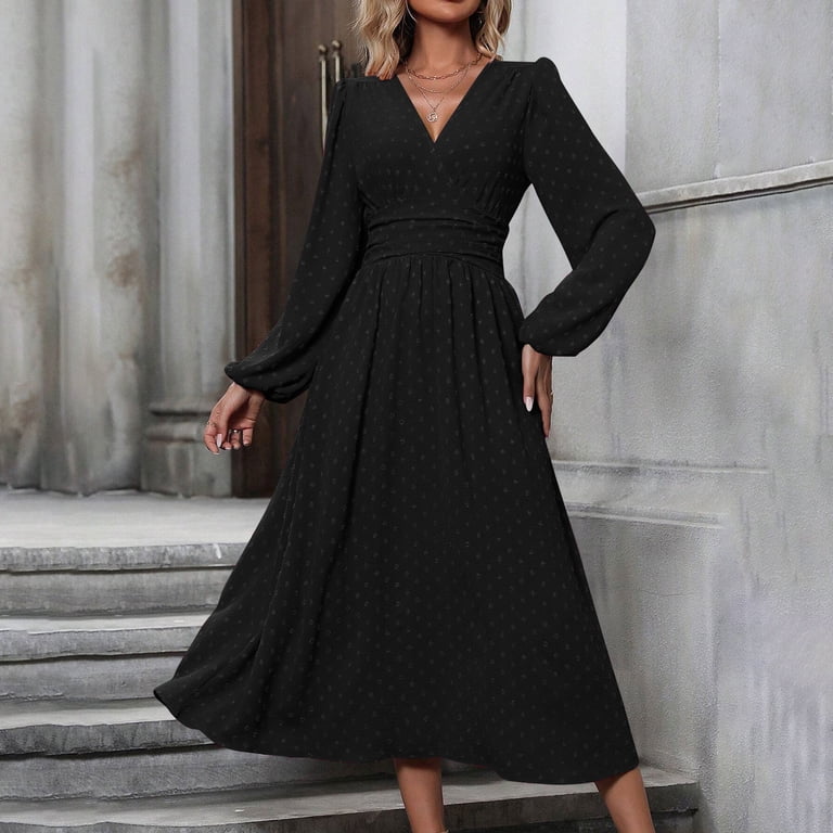 wool dresses with long sleeves Winter Sleeve Dress, for Women, Causal Long Button Up Dress L / Dark Grey The relaxed and loose design combined with the cozy fabric will make this piece your to Plaid Wool Maxi Dress -