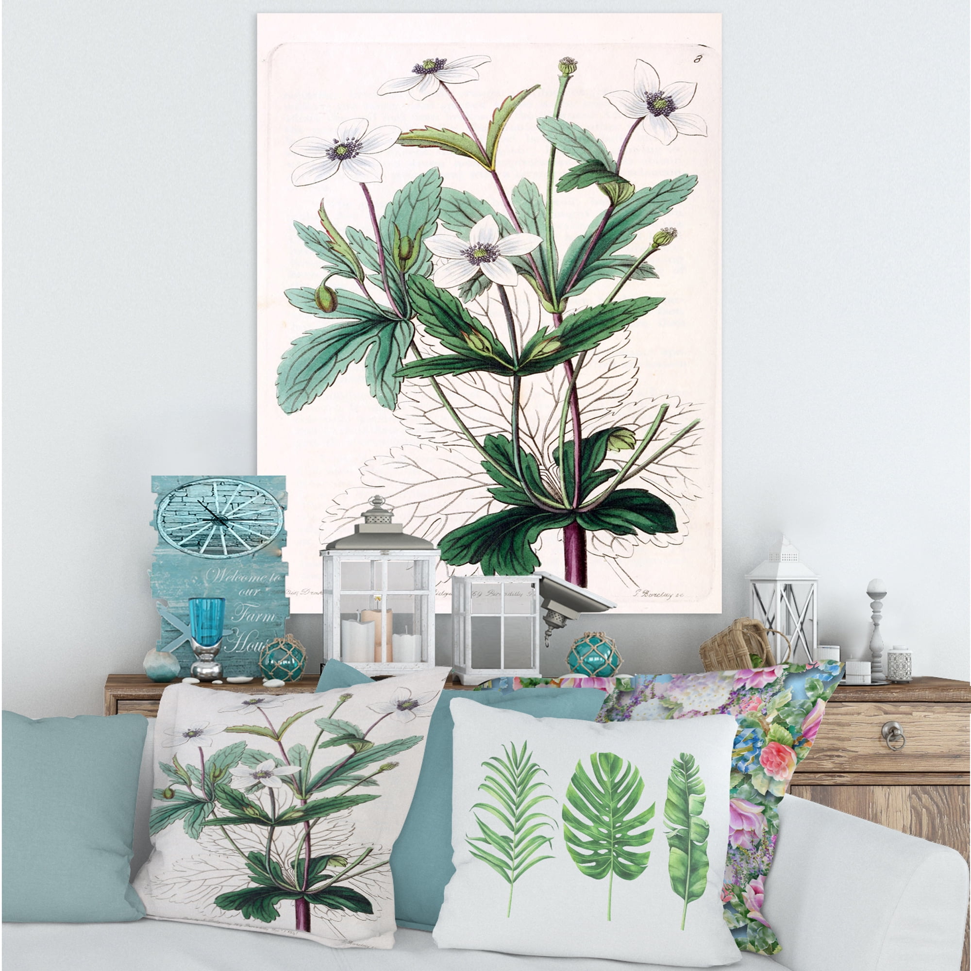 Designart ' Ancient Plant Life XXI ' Traditional Canvas Wall Art Print