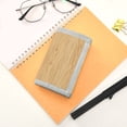 thumbnail image 7 of JIALIOU Nylon Trifold Card Wallet with ID Window Zipper Pocket for Men Women Teen Hand Drawn Wooden Grain, 7 of 7
