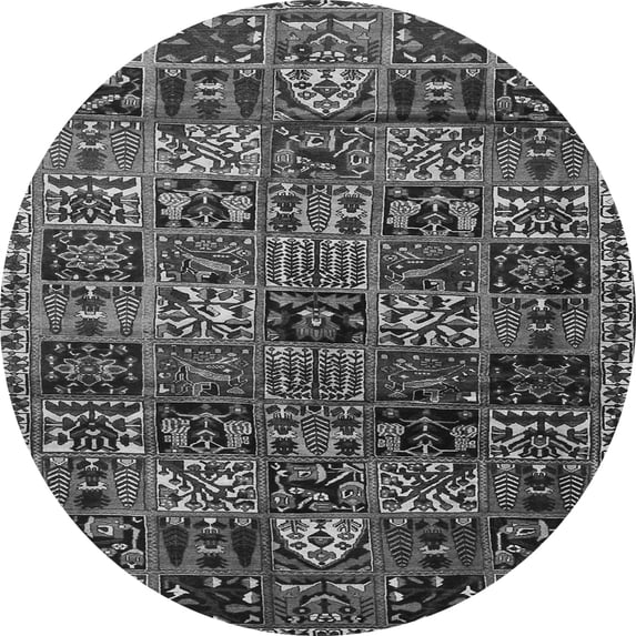 Ahgly Company Indoor Round Animal Gray Traditional Area Rugs, 5' Round