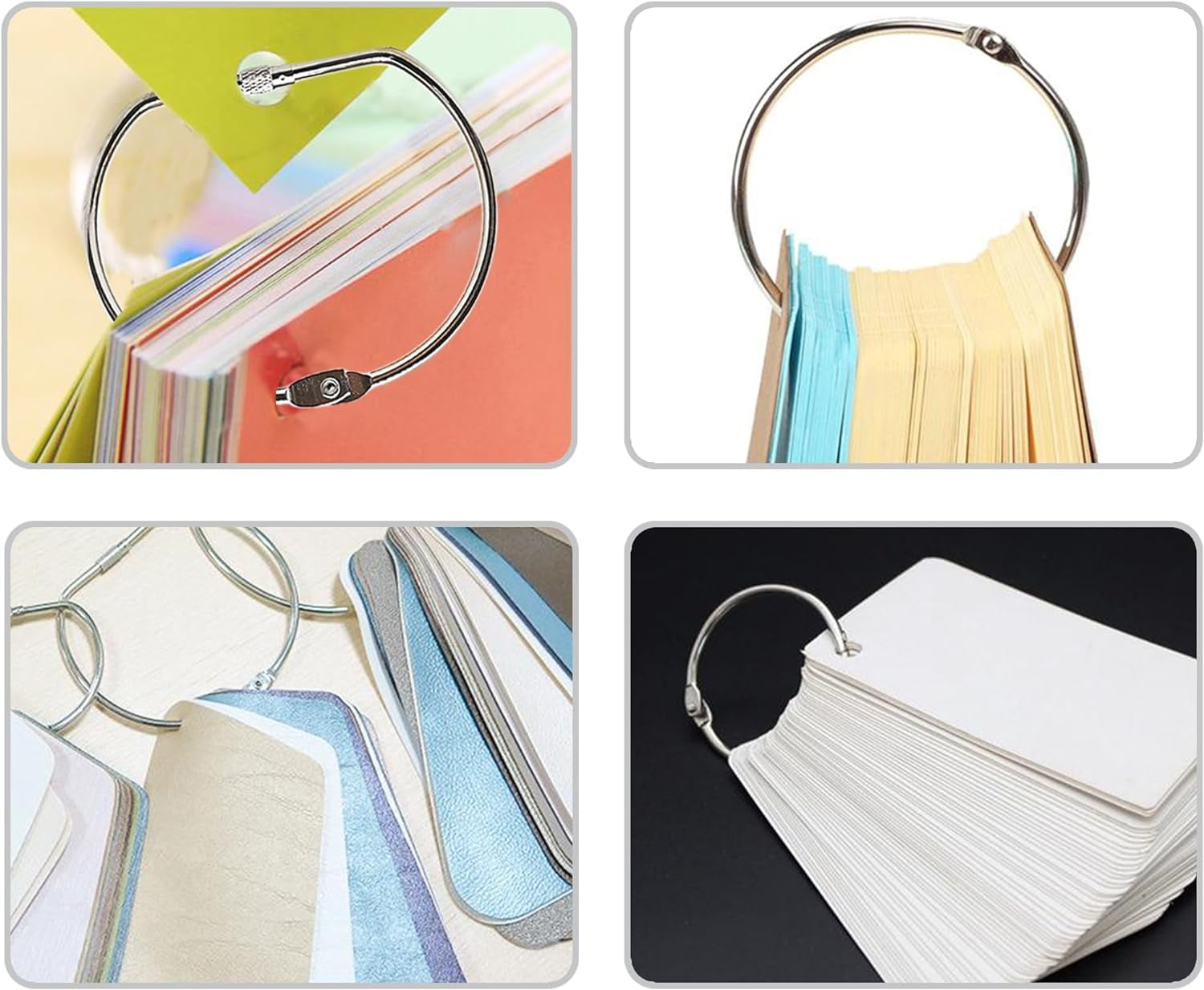 5 Inch Extra Large Key Ring:D-Shaped Binder Rings Easy Locking and Secure Opening,Sturdy Metal Rings,Loose Leaf Rings for Office and School Use,Silver,10PCS (5 Inch,Silver)