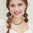 thumbnail image 5 of Bling Full Diamonds Cuban Chain Necklace with Elegant Designs Sturdy Alloy Hip Hop Jewelry Accessory for Trendy Women, 5 of 5