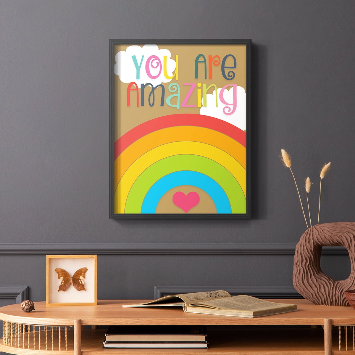 You Are Amazing Framed Print - Solid Wood in Single Picture Frame Solid Wood 2 Framed Print