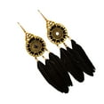 thumbnail image 2 of Sonducket Paquete de 2 pendientes de moda borlas delicadas estilo Vintage colgante de oreja hueco accesorio de moda regalo creativo Ropa, zapatos y accesorios Miscelánea Negro Sonducket AP009320-06B, 2 of 6