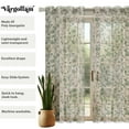 thumbnail image 5 of Vargottam Floral Vines Design Sheer Curtains for Tall Doors & Windows - Set of 2, 90", Grommet Top, Printed Georgette Light Filtering Panels for Home Decor, 5 of 9