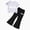 001 M, variant on Girls Outfits Toddler Clothes Sweet Summer Set Flutter Sleeve Top Flare Pants Kaprioy Toddler Girl Clothes 2T 3T 4T 5T 6T 7T