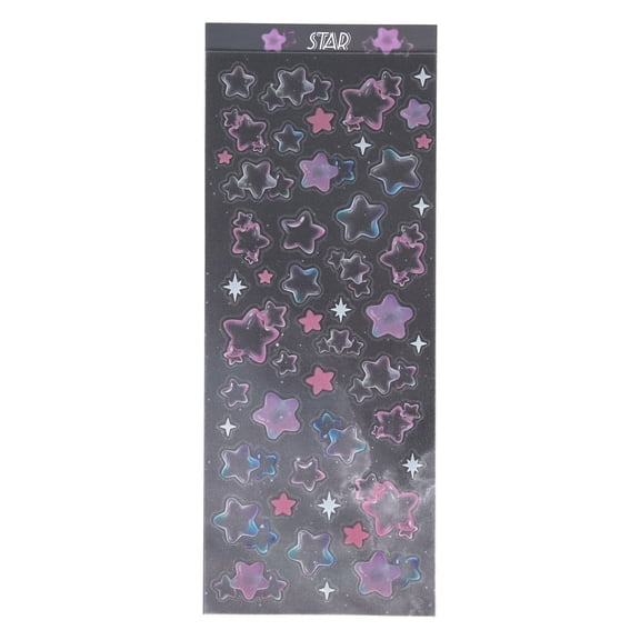 Unique Bargains Adhesive Cute Multi-Purpose Decorations Mixed Color Stickers Black