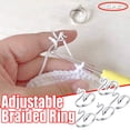 thumbnail image 1 of Wiueurtly Clearance Adjustable Knitting Loop Crochet Loop Knitting Accessories Knitting Ring 5PC, 1 of 4